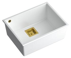 Granitový dřez DAVID 50 White