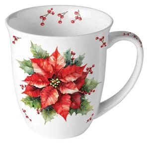 Porcelánový vánoční hrnek Vánoční hvězda 400 ml