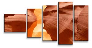 Sablio Obraz - 5-dílný Skály v poušti - 100x60 cm