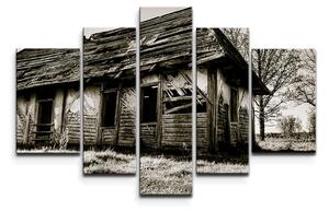 Sablio Obraz - 5-dílný Starý dům - 125x90 cm