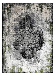 Moderní koberec VINCI 1516 Růžice vintage Strukturální slonová kost velikost 80x150 cm | krásné koberce cz