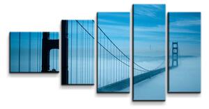 Sablio Obraz - 5-dílný Golden Gate 3 - 100x60 cm