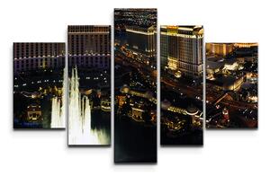 Sablio Obraz - 5-dílný Las Vegas - 125x90 cm