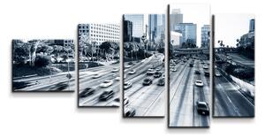 Sablio Obraz - 5-dílný Městská silnice - 100x60 cm