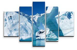 Sablio Obraz - 5-dílný Ledovce - 125x90 cm