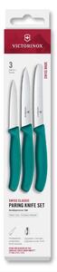 Victorinox - Sada kuchyňských nožů na zeleninu SWISS CLASSIC 3 ks tyrkysová