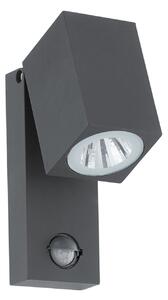 EGLO Venkovní nástěnné LED svítidlo SAKEDA, šedé, čidlo 96287