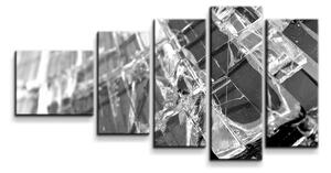 Sablio Obraz - 5-dílný Rozbité sklo - 100x60 cm