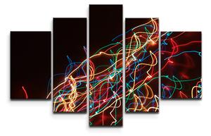 Sablio Obraz - 5-dílný Světelný efekt - 125x90 cm