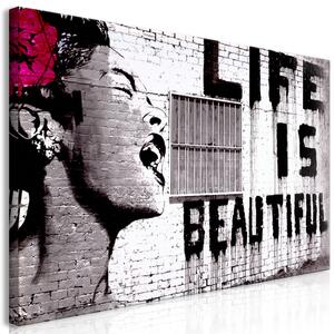 Obraz XXL Banksy: Život je krásný II [velký formát]