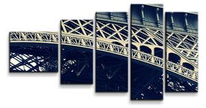 Sablio Obraz - 5-dílný Eiffel Tower - 100x60 cm
