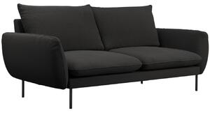 -25 % Dny MOMENTI– Cosmopolitan Design Černá bouclé trojmístná pohovka Vienna 200 cm