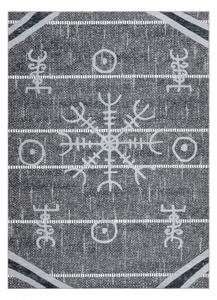 Koberec ANTIKA 118 tek, moderní aztécký, omyvatelný šedá velikost 120x170 cm | krásné koberce cz