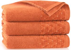 Egyptská bavlna ručníky a osuška Diamond - oranžová Velikost: ručníček 30 x 50