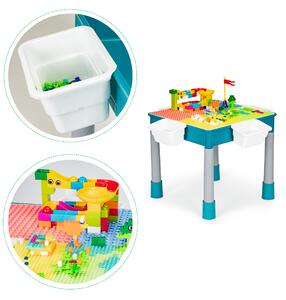 EcoToys Stůl na hraní, židle, kostky pro děti, HC464898