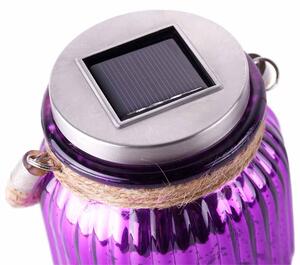 PAUL NEUHAUS LED solární svítidlo, sklo, purpurová-fialová 5000K LD 19881-86