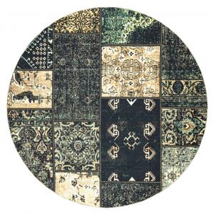 Koberec ANTIKA ancient olive kulatý, moderní patchwork, řecký omy velikost kruh 160 cm | krásné koberce cz