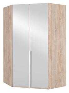 Skříň Moritz - 120x236x120 cm (dub, zrcadlo)