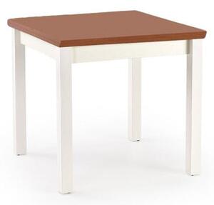 Jídelní stůl Galian rozkládací 80-160x76x80 cm (olše, bílá)