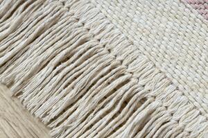 Koberec TWIN 22990 Vzor rámu, bavlna, oboustranný, Ekologické třásně velikost 160x220 cm | krásné koberce cz