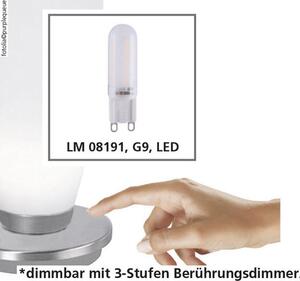 PAUL NEUHAUS LED stolní lampa, dotykový stmívač, matná mosaz, 3000K PN 4014-60