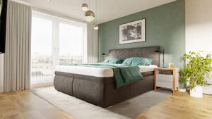 Čalouněná postel Arte 180x200, šedá, včetně matrace
