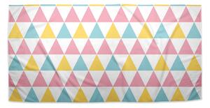 Sablio Ručník Tříbarevné trojúhelníky - 50x100 cm