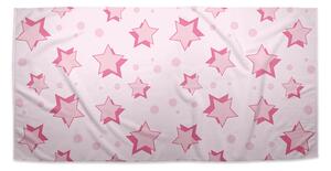Sablio Ručník Růžové hvězdy - 50x100 cm
