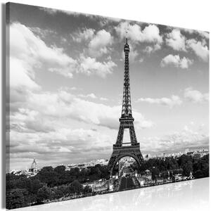 Obraz XXL Černobílá Eiffelova věž
