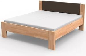 Dřevěná postel Nikoleta čalouněné čelo