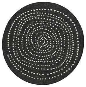 Hans Home | Kusový koberec Twin-Wendeteppiche 103109 schwarz creme kruh – na ven i na doma