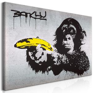 Obraz XXL Opice s banánovou pistolí od Banksy II