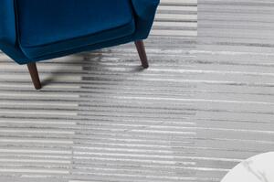 Koberec LIRA E2681 Pruhy, strukturální, moderní, glamour šedá velikost 120x170 cm | krásné koberce cz