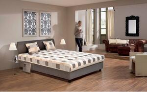 Čalouněná postel George 140x200, hnědá, včetně matrace