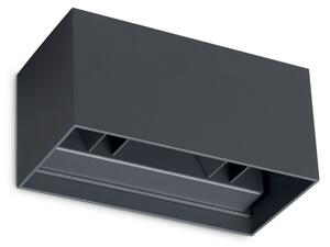 Ideal lux 366852 LED venkovní nástěnné svítidlo ATOM | 25W integrovaný LED zdroj | 1440lm | 4000K | antracit