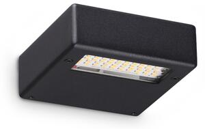 Ideal lux 369167 LED nástěnné svítidlo TAB | 24W integrovaný LED zdroj | 2270lm | 3000K | černá