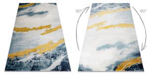 Koberec EMERALD výhradní 1023 glamour, stylový abstrakce modrý / zlato velikost 160x220 cm | krásné koberce cz