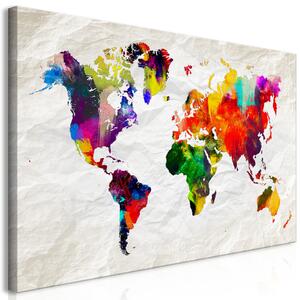 Obraz XXL Mapa světa: Duhové šílenství II