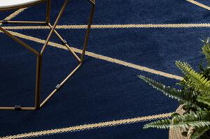 Koberec EMERALD výhradní 1013 glamour, stylový geometrický tmavě modr velikost 80x150 cm | krásné koberce cz