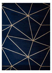 Koberec EMERALD výhradní 1013 glamour, stylový geometrický tmavě modr velikost 140x190 cm | krásné koberce cz