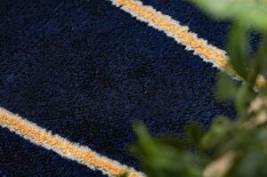 Koberec EMERALD výhradní 1022 glamour, stylový geometrický tmavě modr velikost 80x150 cm | krásné koberce cz