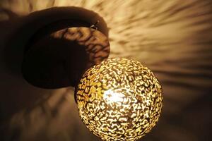 PAUL NEUHAUS Nástěnné svítidlo, venkovské, hnědo-zlatá, s vypínačem PN 9031-48