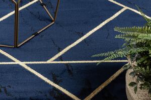 Koberec EMERALD výhradní 1012 glamour, stylový geometrický tmavě modr velikost 140x190 cm | krásné koberce cz