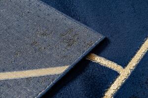 Koberec EMERALD výhradní 1012 glamour, stylový geometrický tmavě modr velikost 80x150 cm | krásné koberce cz