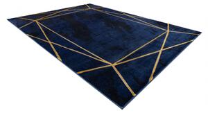 Koberec EMERALD výhradní 1022 glamour, stylový geometrický tmavě modr velikost 80x150 cm | krásné koberce cz