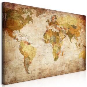 Obraz XXL Mapa světa: Cestování v čase II [velký formát]