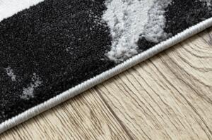 Moderní koberec TULS strukturální, střapce 51210 Mramor antracit velikost 120x170 cm | krásné koberce cz