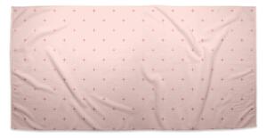 Sablio Ručník Růžové křížky na světle růžové - 70x140 cm
