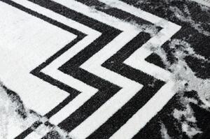 Moderní koberec TULS strukturální, střapce 51210 Mramor antracit velikost 120x170 cm | krásné koberce cz