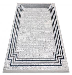 Dywany Luszczow Kusový koberec TULS střapce 51242 Rám slonová kost / modrý Rozměr koberce: 80 x 150 cm